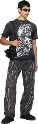 Thug Club Black Reverse Applique Denim Jeans