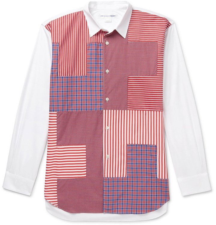 Photo: Comme des Garçons SHIRT - Patchwork Checked Cotton Shirt - Red