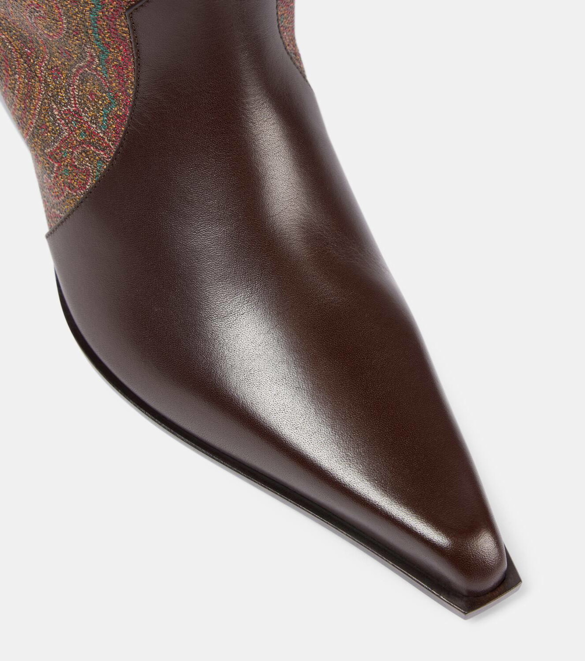 Etro Paisley jacquard knee-high boots