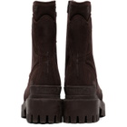 Balenciaga Brown Combat Strike Boots