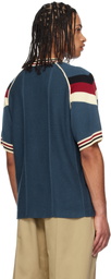 RICE NINE TEN Blue Knitting Game T-shirt
