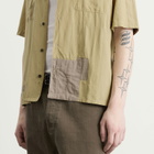 Corridor Men's Patchwork Short Sleeve Shirt in Natural