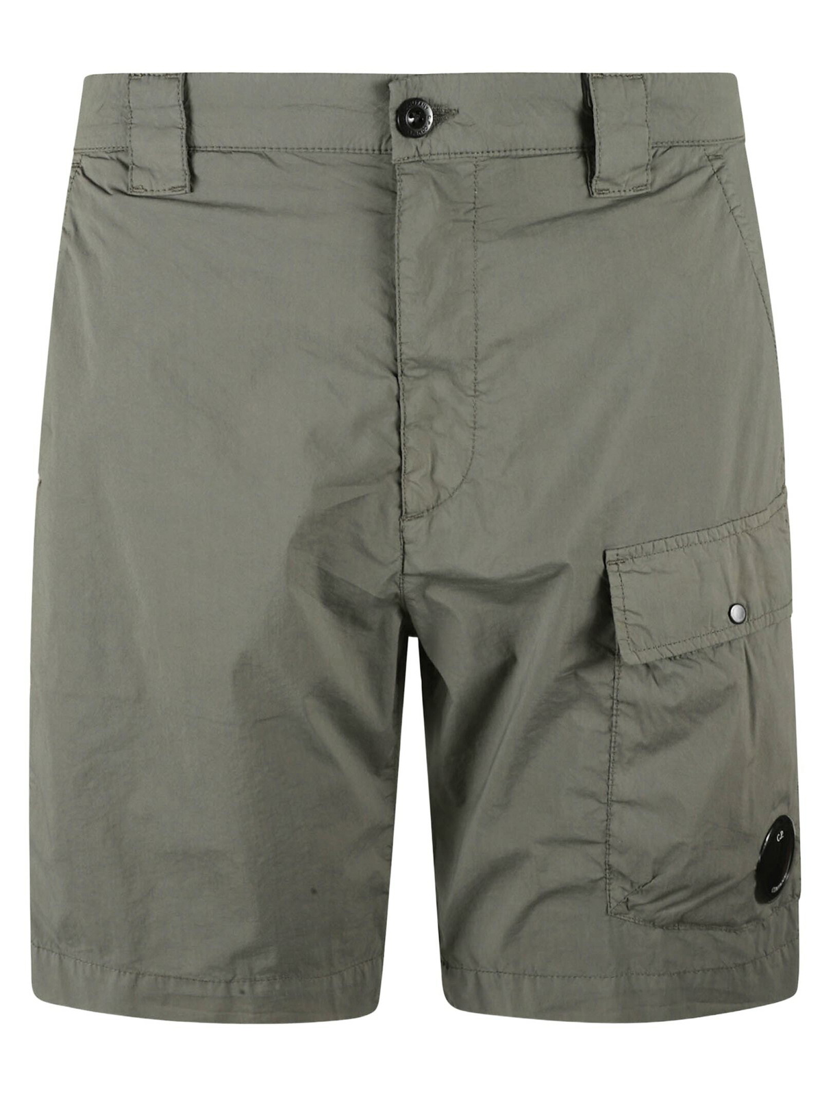 C.P. Company Black Cotton Gabardine Loose Cargo Pants C.P.