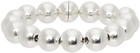 Jil Sander Silver Metal Sphere Bracelet