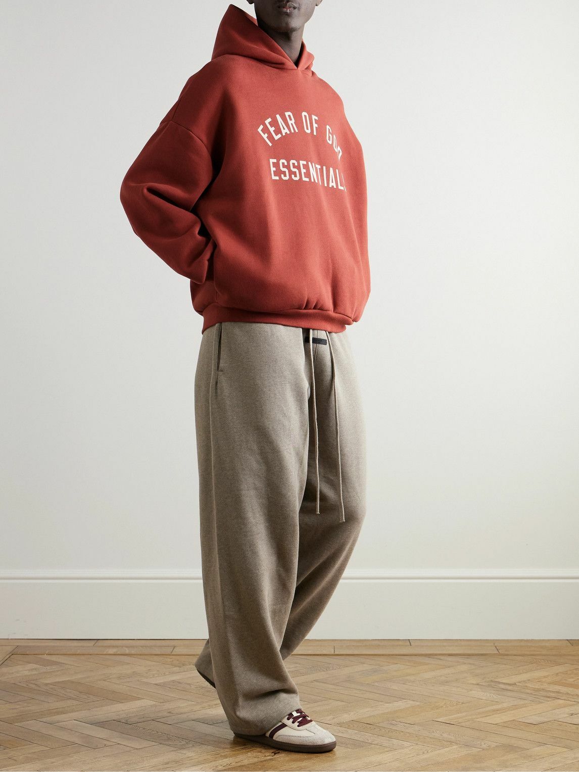 FEAR OF GOD ESSENTIALS - Logo-Print Appliquéd Cotton-Blend Jersey FEAR OF GOD ESSENTIALS - Logo-Print Appliquéd Cotton-Blend Jersey
