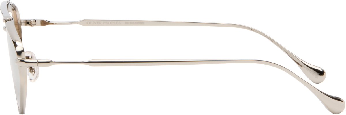 Jil Sander Silver Oliver Peoples 'Edition 5' Aviator Sunglasses