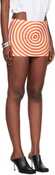 Jean Paul Gaultier White & Orange 'The Target' Miniskirt