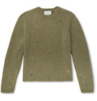 Gucci - Distressed Shetland Wool Sweater - Green