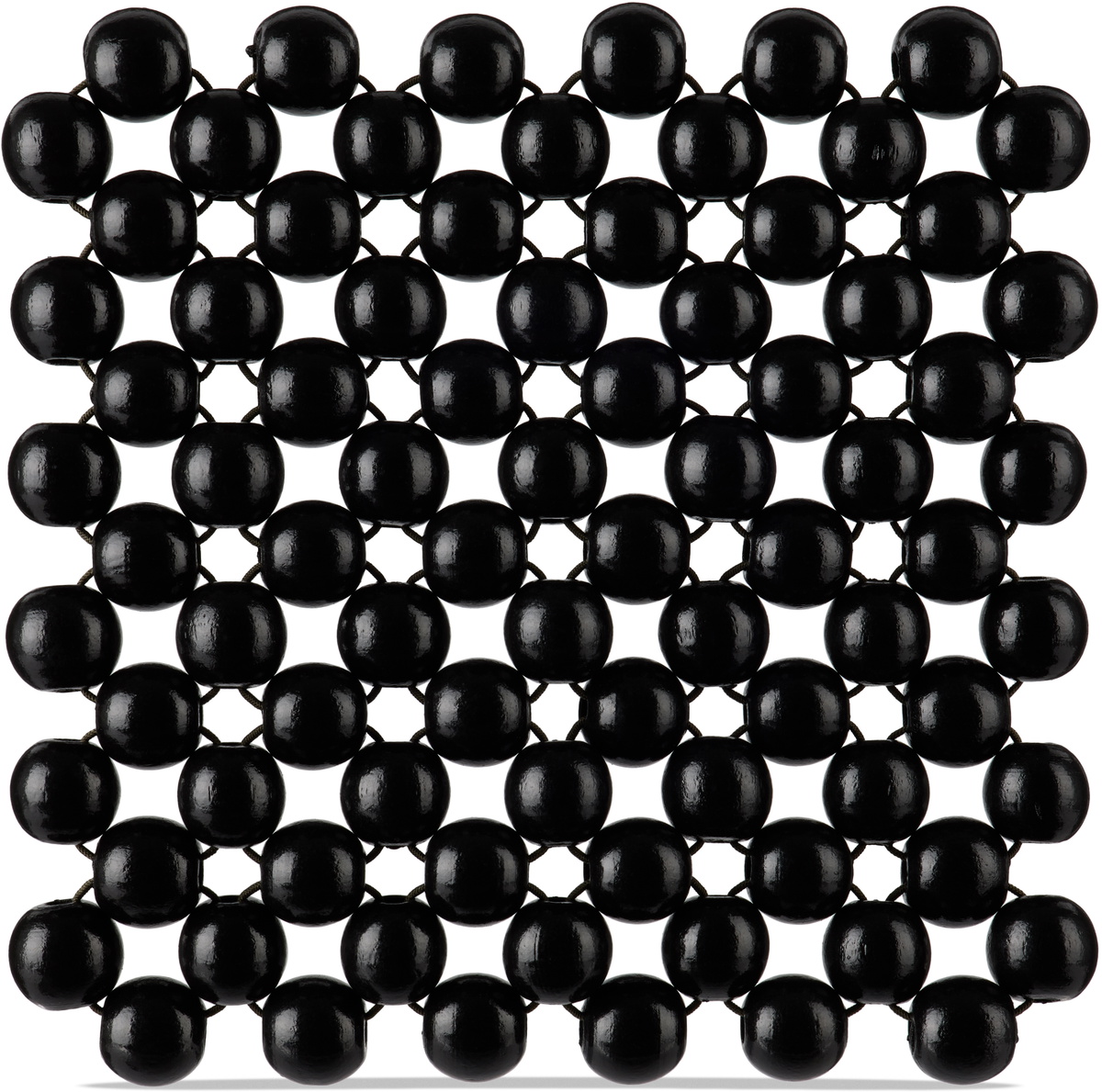 Pien Studios SSENSE Exclusive Black Glossy Beads Large Coaster