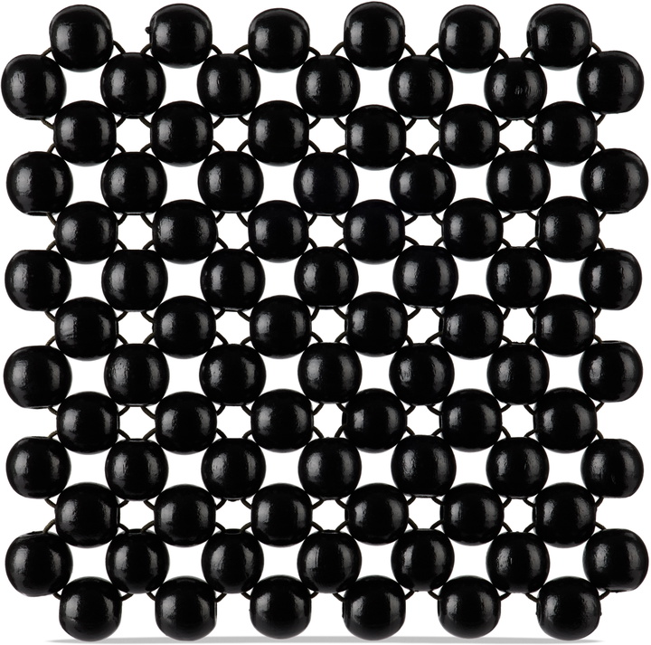 Photo: Pien Studios SSENSE Exclusive Black Glossy Beads Large Coaster
