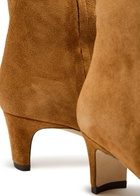 Staud Wally Suede Ankle Boots Tan
