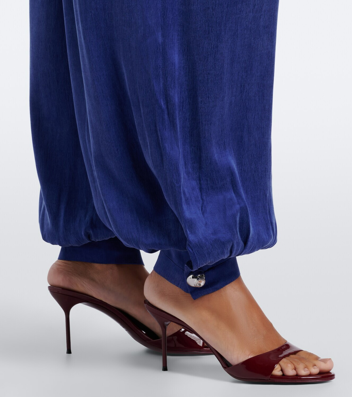 Jacques Wei Leather-trimmed balloon pants