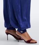Jacques Wei Leather-trimmed balloon pants