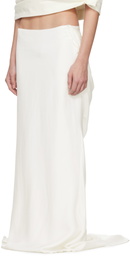 COLLEEN ALLEN SSENSE Exclusive Bridal Capsule Silk Bustle Maxi Skirt