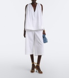 Aquazzura Bow Tie Mini suede top-handle bag