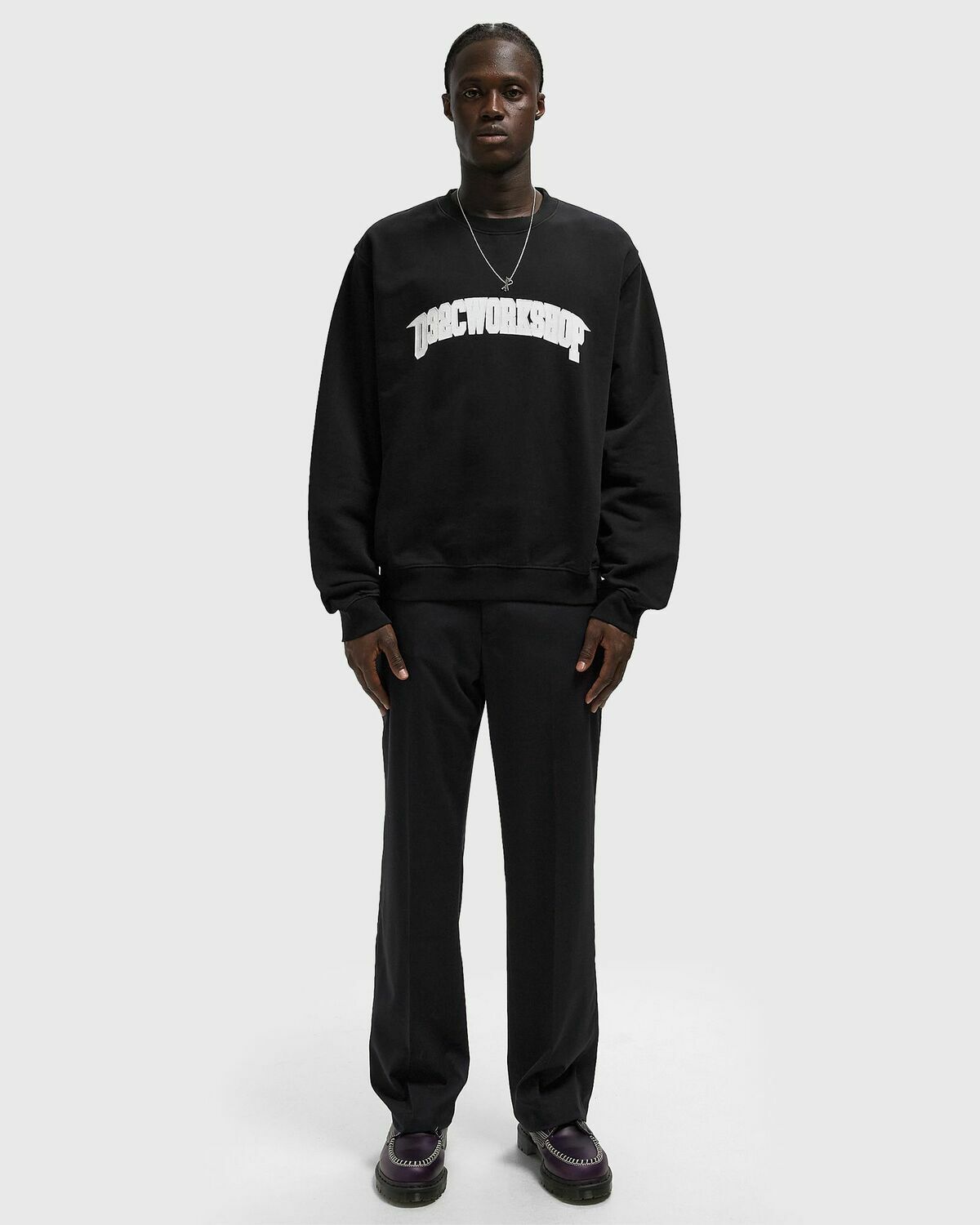 032c ONE DOLLAR BILL CREWNECK Black Mens Sweatshirt