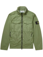 Stone Island - Logo-Appliquéd Garment-Dyed Naslan Light Jacket - Green