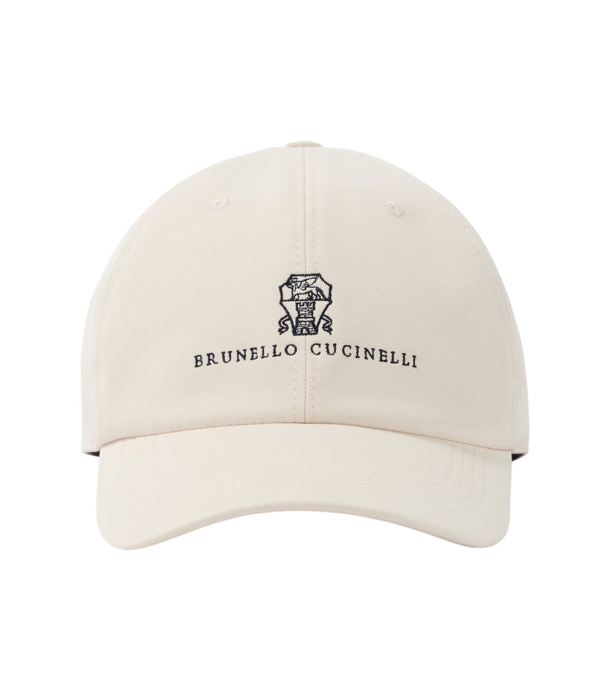 Brunello Cucinelli Logo-embroidered Cotton cap Off White Brunello
