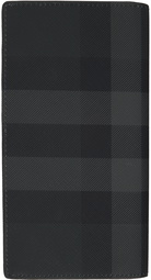 Burberry Gray & Black Check Wallet