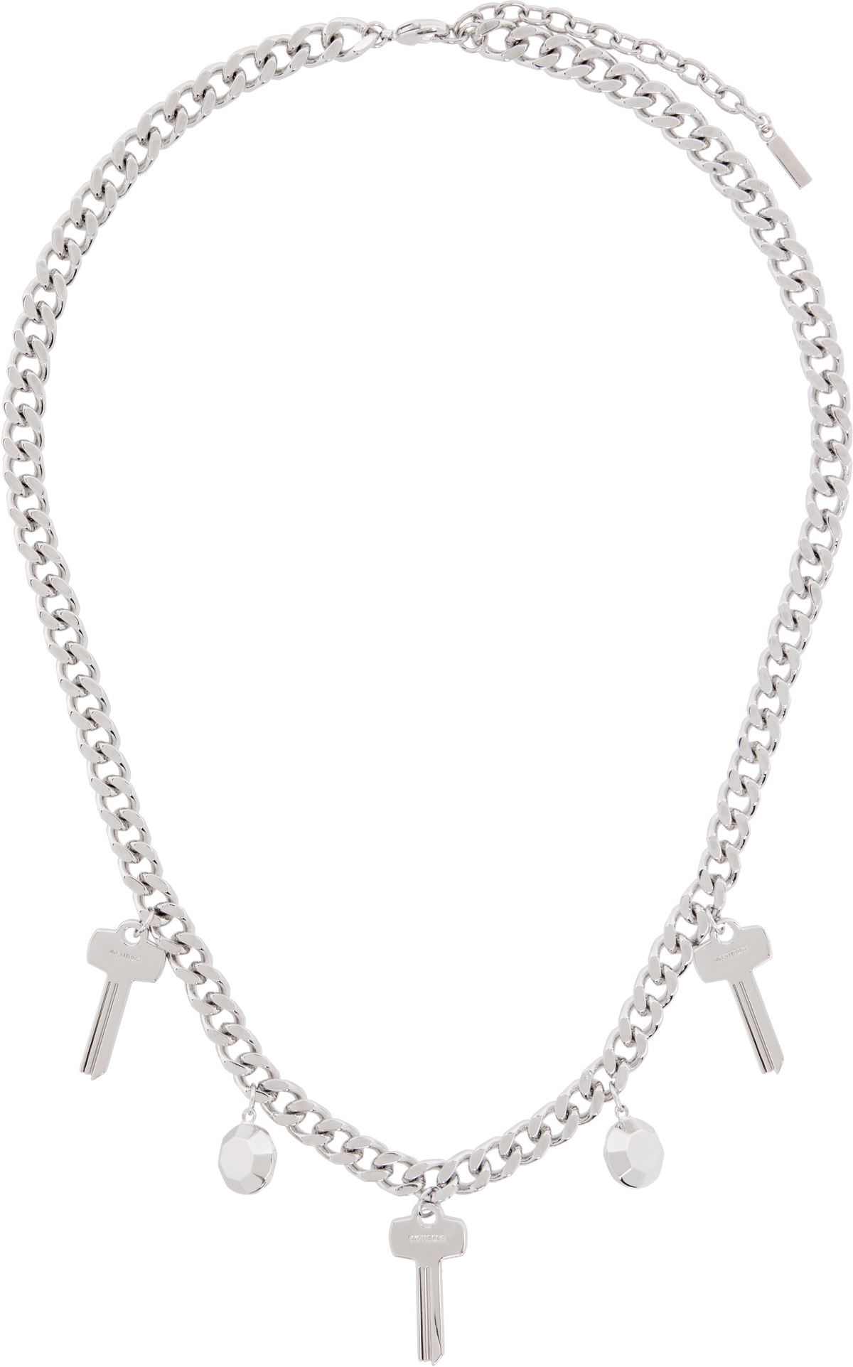 【WE11DONE】 Ball Chain Necklace Silver Silver Ball Necklace by We11done on Sale