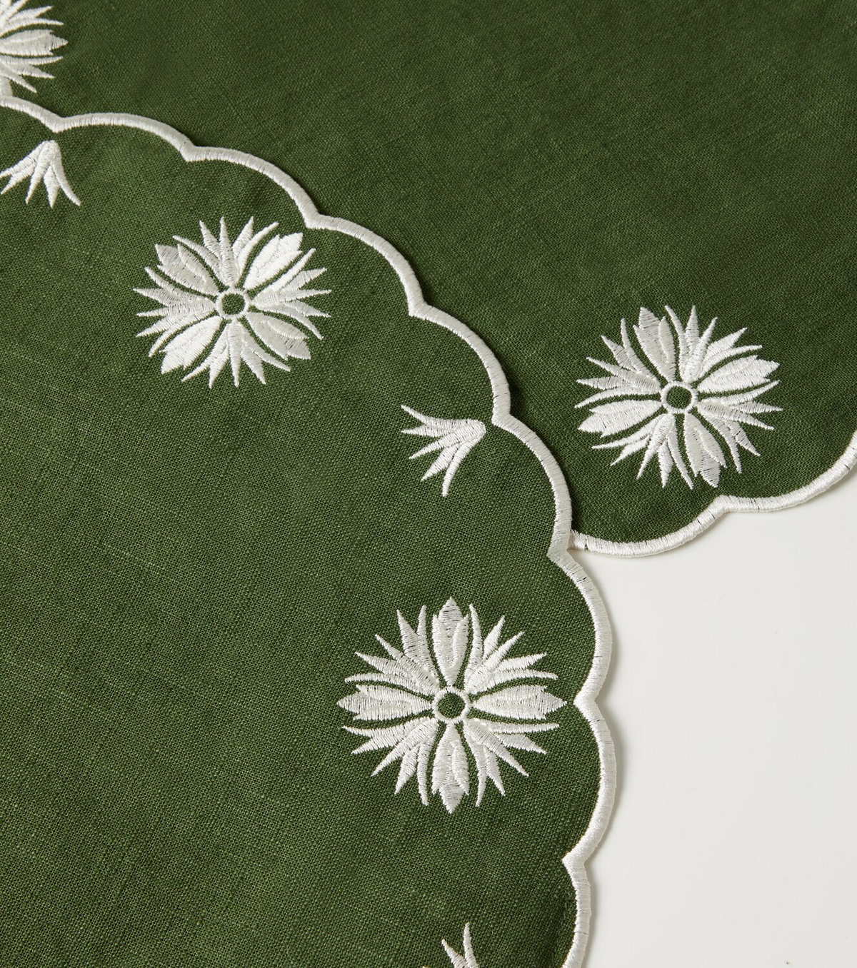 Cabana Olive set of 2 linen and cotton placemats