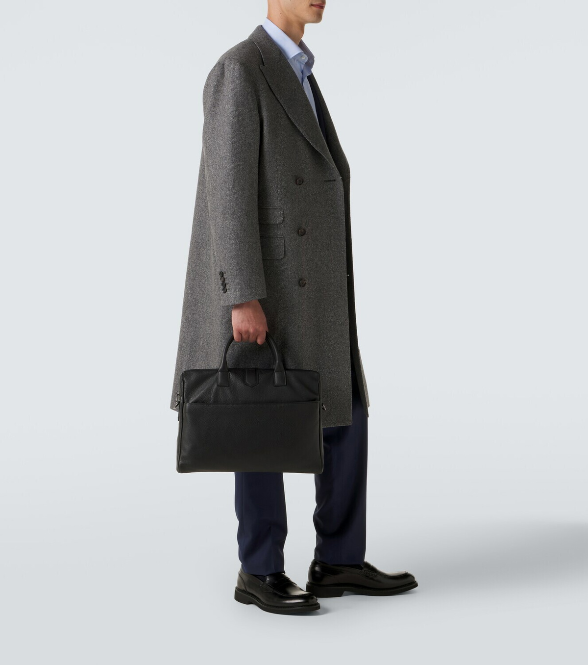 Canali Leather briefcase