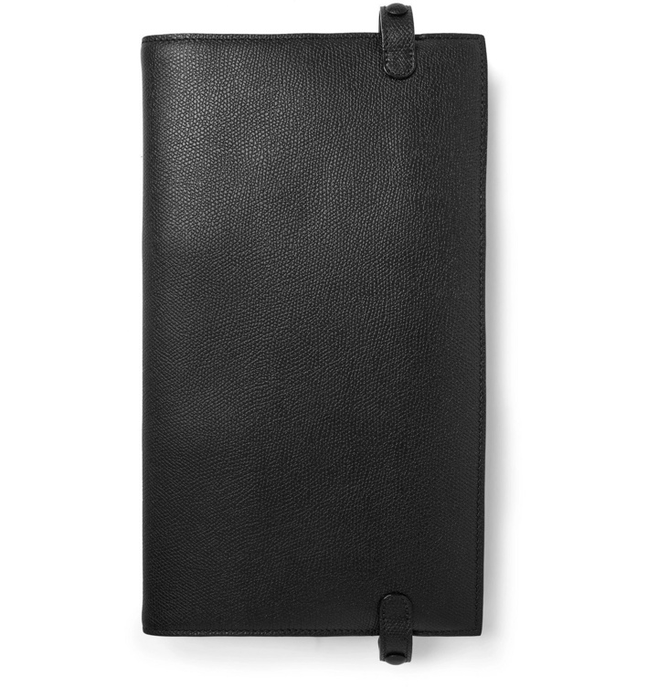 Photo: Valextra - Pebble-Grain Leather Tech Case - Black