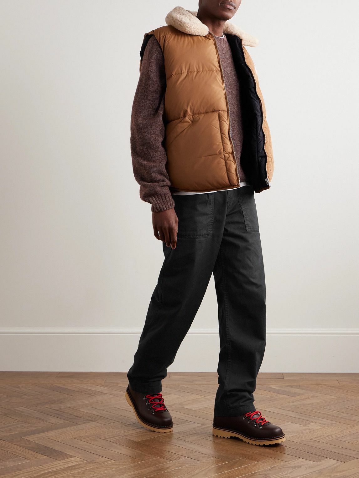 Noah - Straight-Leg Pleated Cotton-Twill Trousers - Black Noah NYC