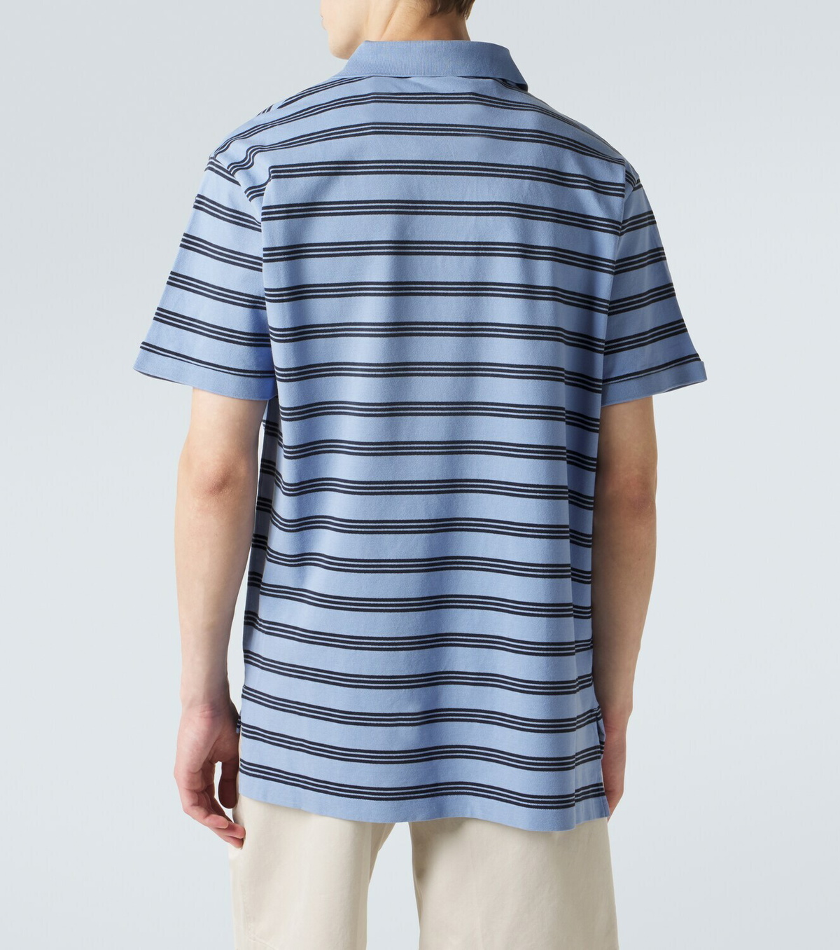Prada Striped cotton polo shirt