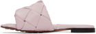 Bottega Veneta Pink Lido Flat Sandals