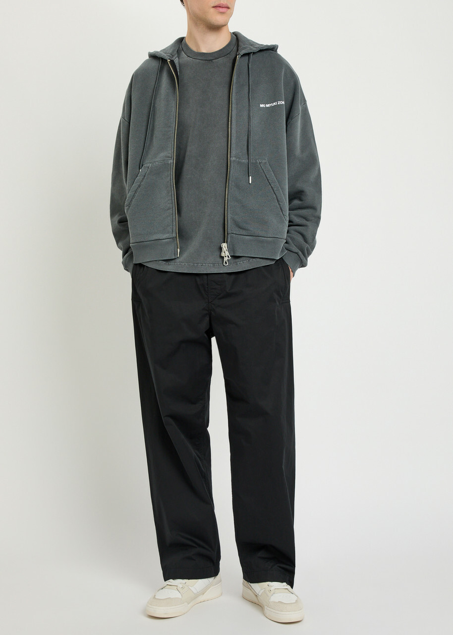 Mki Miyuki Zoku Uniform Hooded Cotton-blend Sweatshirt Black Other