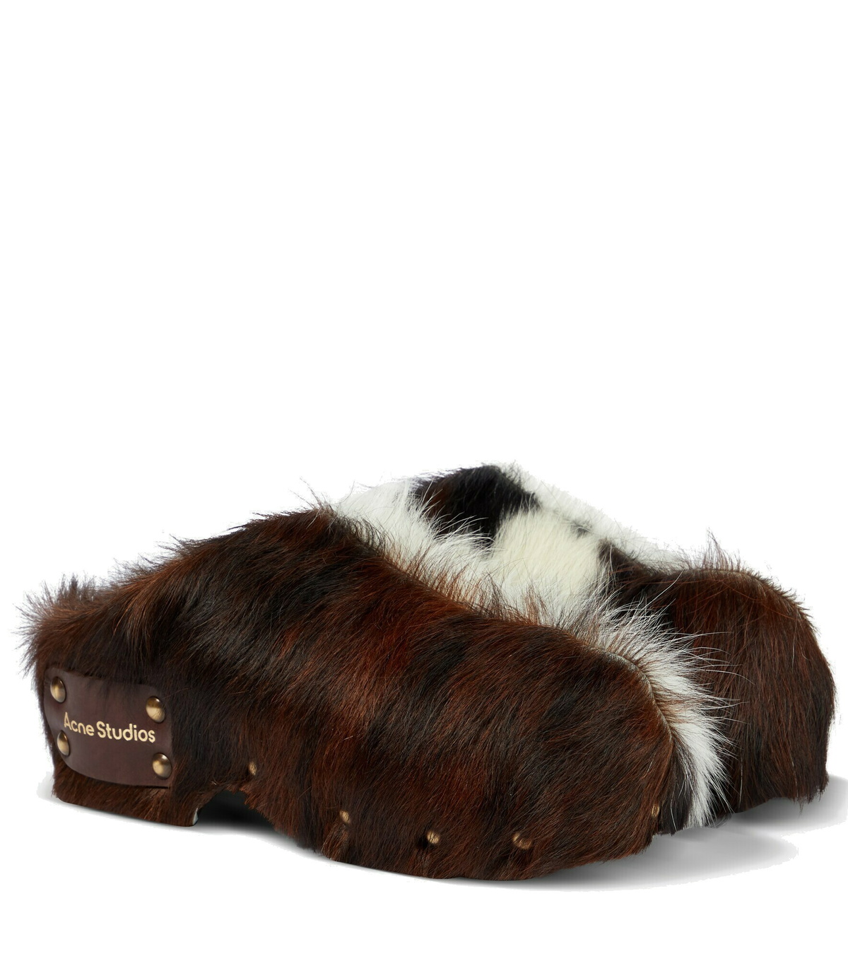 [AcneStudios]★HAIRY WOOD CLOGS★Multi brown Acne Studios - Hairy wood clogs - Multi brown