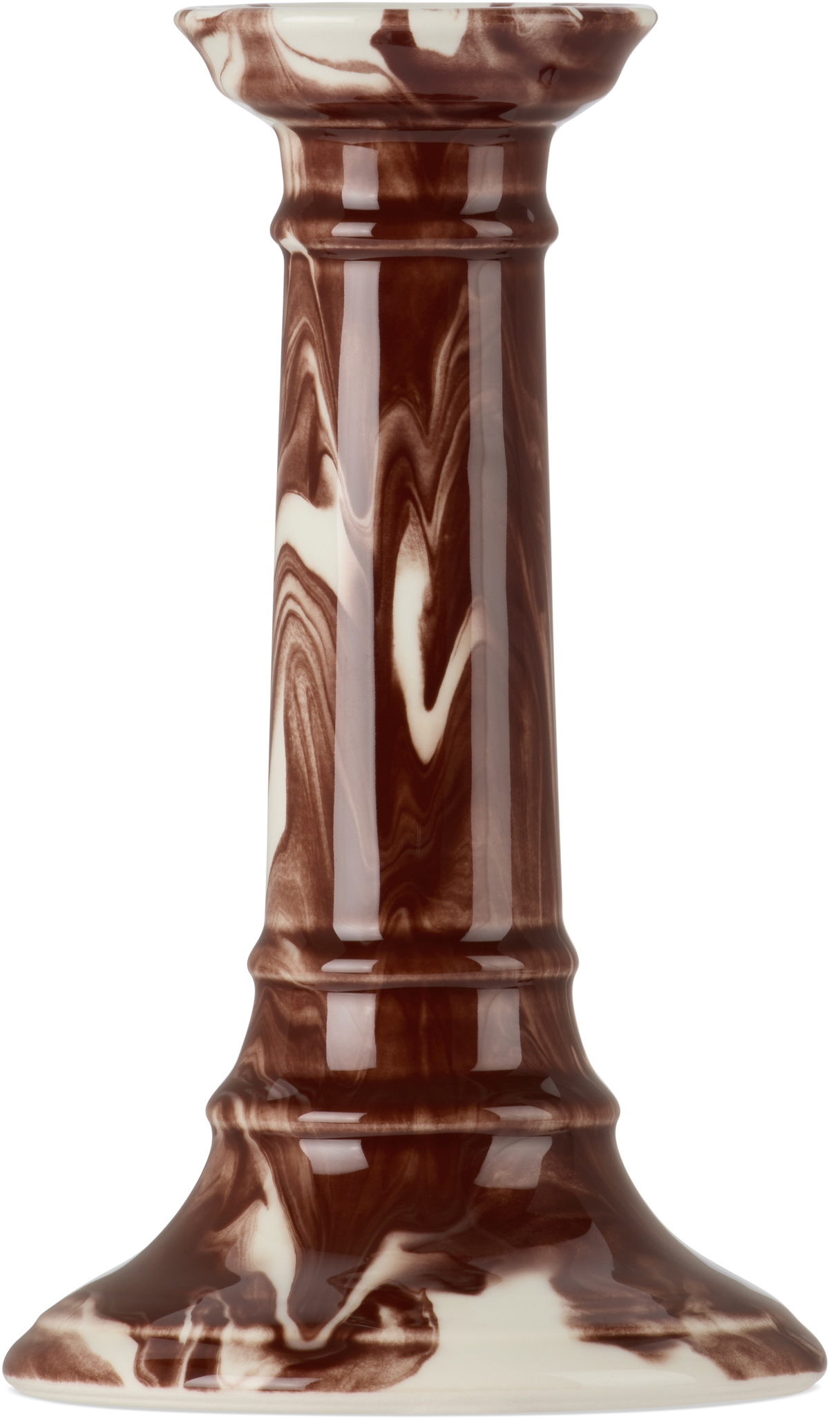 The Conran Shop Burgundy & Off-White Wardour Candle Holder