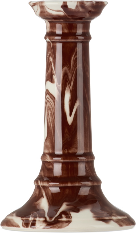Photo: The Conran Shop Burgundy & Off-White Wardour Candle Holder