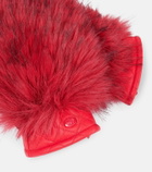 Goldbergh Hill faux fur-trimmed leather ski mittens
