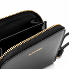 Jil Sander Small Giro Zip Around Wallet in Black