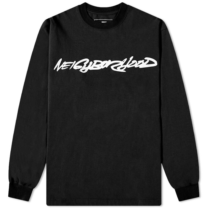 Photo: Neighborhood Men's Long Sleeve FL Futura T-Shirt in Black