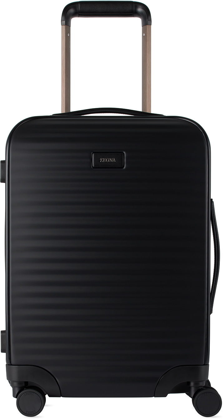ZEGNA Black Polycarbonate Suitcase
