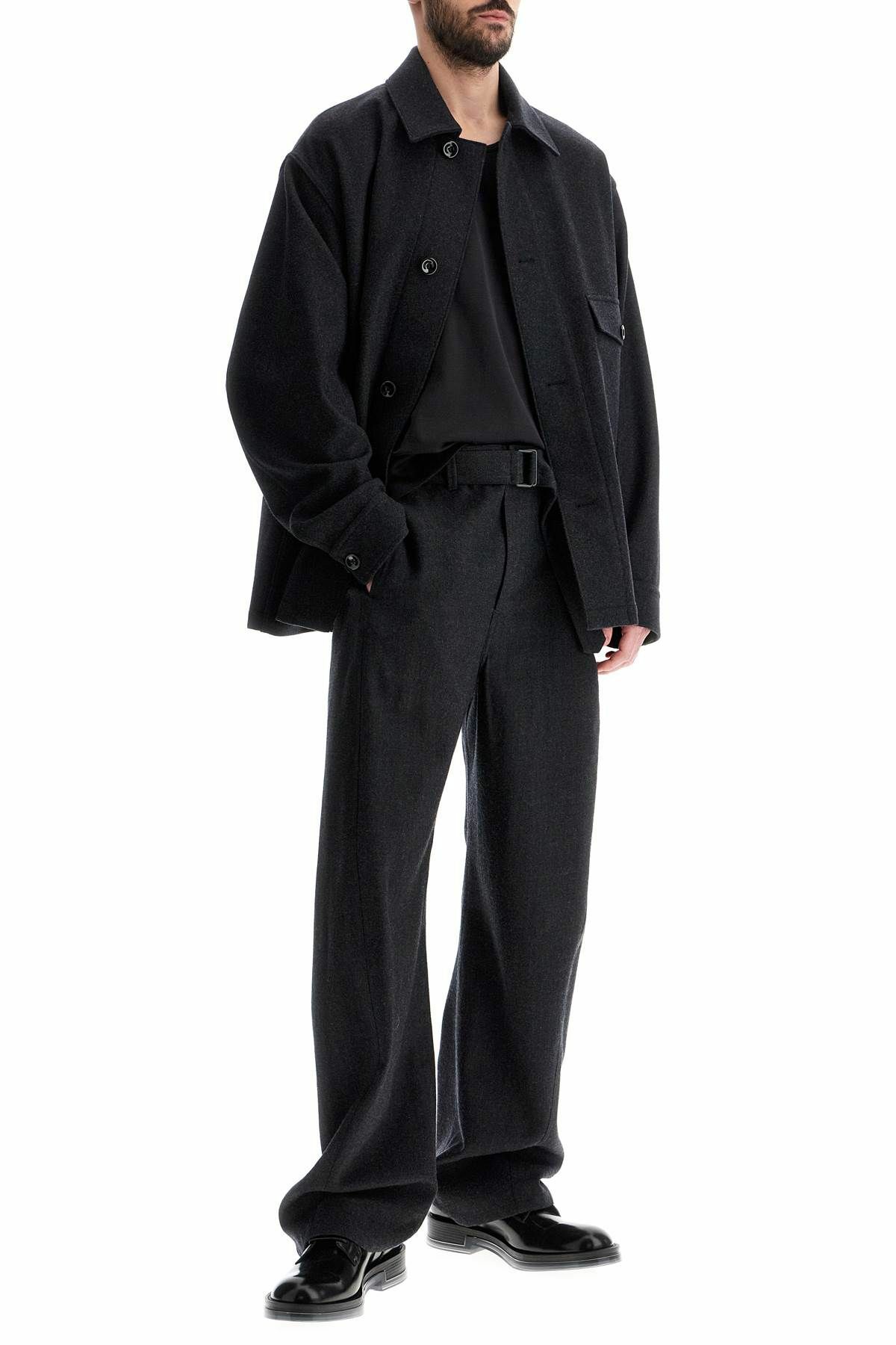 LEMAIRE t-shirt with wide round neck Black Lemaire