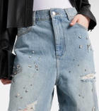 Xu Zhi Rhinestone-embellished wide-leg jeans
