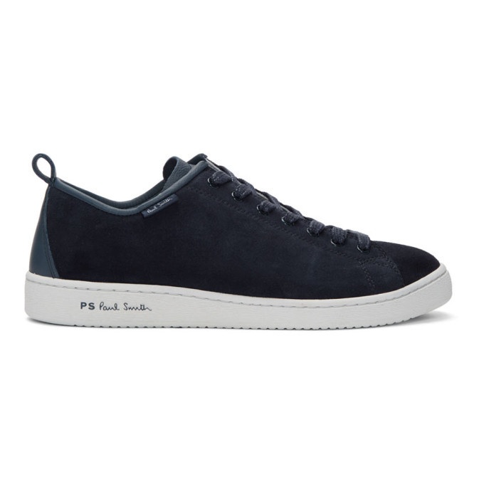 Photo: PS by Paul Smith Navy Suede Miyata Sneakers