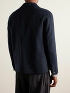 Canali - Reversible Double-Faced Wool-Felt Overshirt - Blue