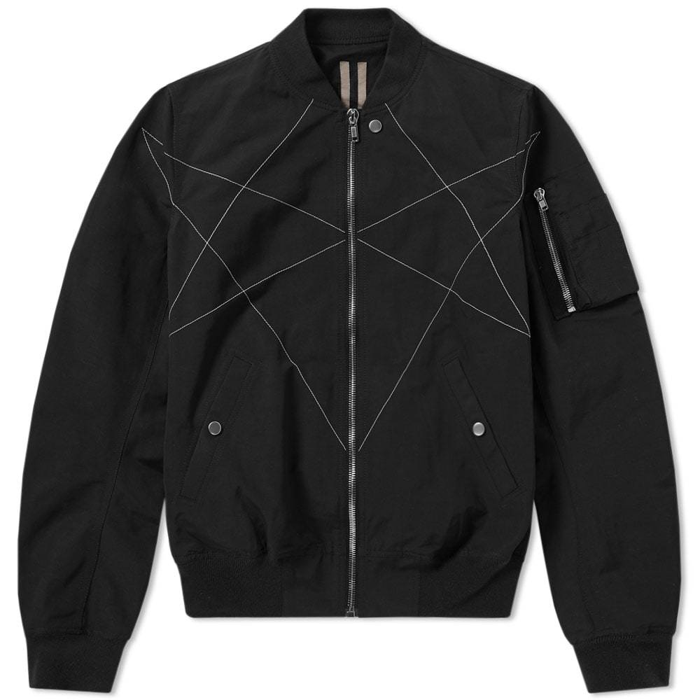 Rick Owens DRKSHDW Hexagram Flight Jacket Black Rick Owens Drkshdw