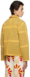 Bode Yellow Botanic Shadow Jacket