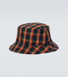 Kenzo - Logo checked cotton bucket hat