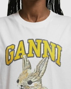Ganni Basic Jersey Baby Bun Relaxed T-shirt White Womens Shortsleefe