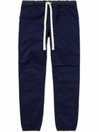 Beams Plus - Gym Tapered Stretch-Cotton Twill Drawstring Trousers - Blue