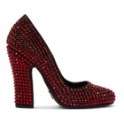 Prada Black and Red Crystal Heels
