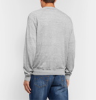 Brunello Cucinelli - Slim-Fit Linen and Cotton-Blend Sweatshirt - Gray