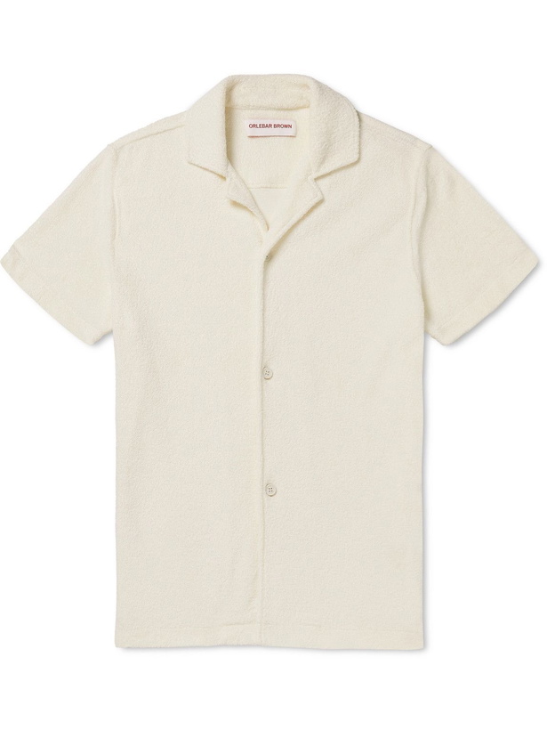 Photo: Orlebar Brown - Howell Camp-Collar Cotton-Terry Shirt - Neutrals